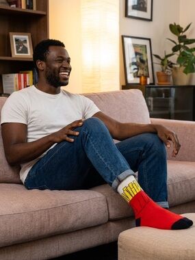 NWOT Fry-Day Vibes! Fun French Fry Novelty Crew Socks – Funky Fast Food Socks